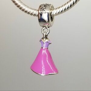 Rapunzel’s Pink and Silver Dress Charm